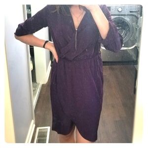 Forever 21 long sleeve purple wrap dress